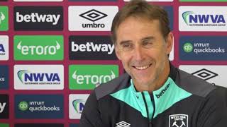 Julen Lopetegui West Ham United  Aston Villa will be a big challenge for an opening game [upl. by Ocnarfnaig]