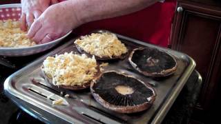 VITOS ITALIAN CUCINA  PORTOBELLO STUFFED MUSHROOMS wRecipe [upl. by Keyser]