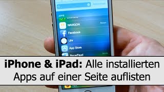 iPhone amp iPadSuche Alle installierten Apps auf einer Seite anzeigen  inklusive Ordnernamen [upl. by Nayarb]