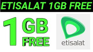 How To Get Etisalat 1gb free internet one gb data free etisalat [upl. by Renrew]