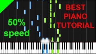 Fixer Upper  Frozen OST 50 speed piano tutorial [upl. by Llertnac163]