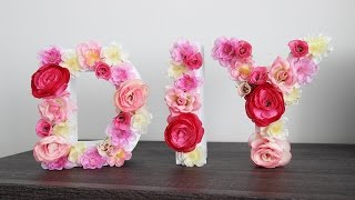 DIY Bloemenletters  decoratie voor de lente [upl. by Malva]