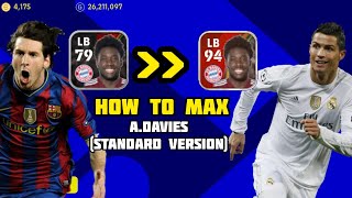 How to train players  ALPHONSO DAVIES MAX RATING  PES 2022  eFootball 2022 [upl. by Hsetim]