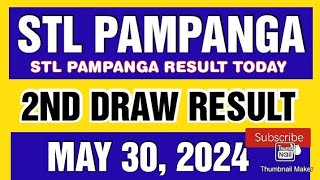 STL PAMPANGA RESULT TODAY 2ND DRAW MAY 30 2024 4PM [upl. by Matta358]