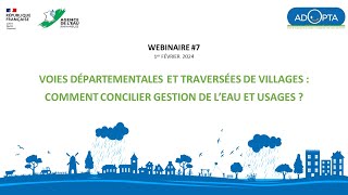 Webinaire 7  Voies départementales et traversées de village [upl. by Henni]