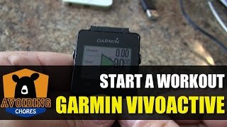 Garmin Vivoactive  Starting a Workout Activity [upl. by Claudia]