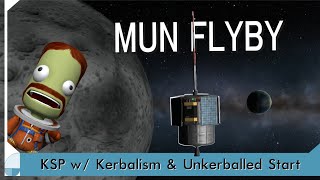 Mun Flyby  KSP Modded Career [upl. by Spohr]