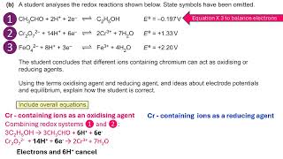 Using electrode potentials data to identify oxidising and reducing agents [upl. by Oberstone]