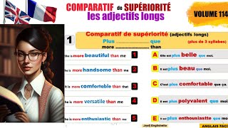 Comparatif de Supériorité ADJECTIFS LONGS more … than plus …que [upl. by Airret]