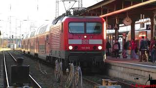 HD BR 114 Regelbetrieb Bahnhof Stralsund 231117 [upl. by Nodaj]