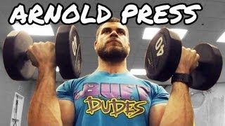 Arnold Press  Shoulder Exercise  Proper Form Tutorial [upl. by Mcnelly]