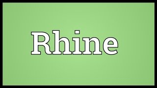 Rhine Meaning [upl. by Bobbie]