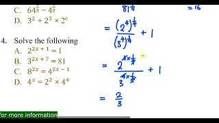 2024 GCE Maths paper 1 Questions from laws of indices [upl. by Wallford]