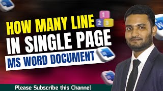 How Many Line in A Page  Find Line Number in Word  MS Word Tutorial  Kivabe Shikhbo [upl. by Roosnam]