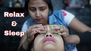 Headache Relief Forehead Massage For Good Sleep  Female Arm Massage And Shoulder Massage ASMR [upl. by Akinak]