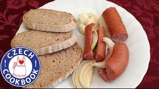 Pickled Sausage Recipe  Utopenci  Czech Cookbook [upl. by Xuagram]