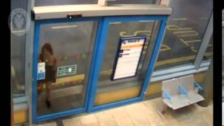 Pair of women in high heels causing £16000 worth of damage to bus station with a hammer [upl. by Niras]