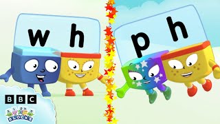 WH and PH Spelling  Quick Learning  Learn the Alphabet  Alphablocks [upl. by Fineman571]