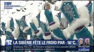 La Sibérie fête le froid par – 56 degrés [upl. by Anirac941]