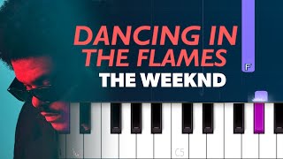 Th e Weeknd  Dancing In The Flames  Piano Tutorial [upl. by Silvester]