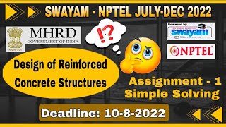 NPTEL Design of Reinforced Concrete Structures Assignment1 I JulyDec 2022 I Detailed Solutions [upl. by Baiss]