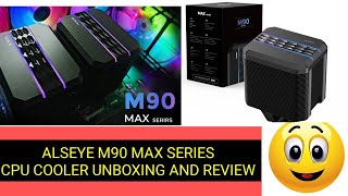 Alseye M90 Rgb CPU cooler MAX SERIES unboxing and review 1ST PLAYER  CPU COOLER [upl. by Morgun934]