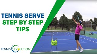 How To Tennis Serve Step By Step [upl. by Wack621]