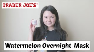 Trader Joes Watermelon Overnight Face Mask Review  Tracey Violet [upl. by Carmelina77]