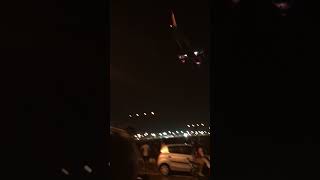 cochin airport flight landing night shorts kochi [upl. by Lairbag]