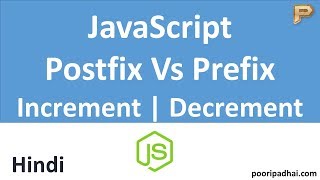 JavaScript Postfix Vs PrefixIncrement and Decrement  Hindi [upl. by Nagad]