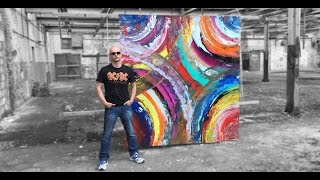 How to paint large ABSTRACT ART using drag techniques [upl. by Alasteir]