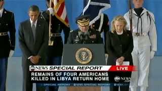 Americans Killed in Benghazi Libya Return to US [upl. by Ledoux659]