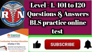 BLS practice online test level 1 questions and answers 101 to 120Manjulajoseph2013 [upl. by Aimil]