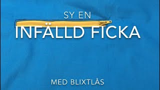 Sy infälld ficka MED blixtlås  VÄSKA [upl. by Uoliram]