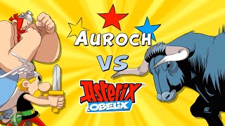 Asterix and Obelix  Auroch Boss Fight Obelix Against Bull [upl. by Tertias]