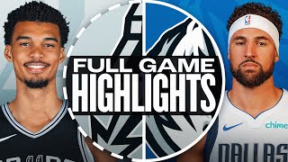 SPURS at MAVERICKS  FULL GAME HIGHLIGHTS  October 24 2024 [upl. by Zsolway]