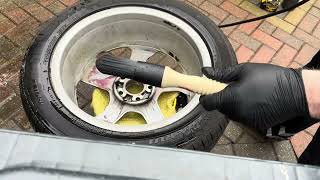 Deep Wheel Cleaning Detailing Bilthamber Korrosol v Surfex HD v Autobead Acid Wheel Cleaner [upl. by Nylyrehc]