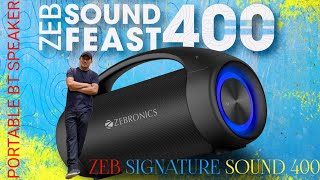 Zebronics I Zeb Sound Feast 400 l 60w l Zebronics Bluetooth Speaker l Unboxing amp Details Review [upl. by Willmert]