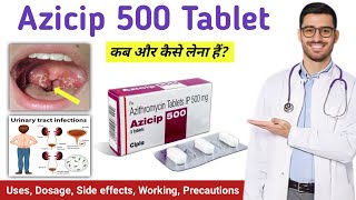 Azicip 500 tablet uses in hindi  Azithromycin tablets ip 500mg hindi  Azicip 500  Azicip tablet [upl. by Ddot]