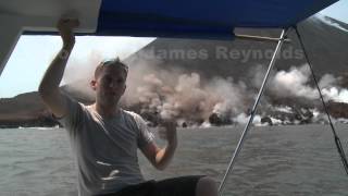 Exploding Lava Flow At Anak Krakatau Krakatoa Volcano [upl. by Burnard]