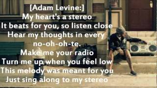 Gym Class Heroes ft Adam Levine  Stereo Hearts Lyrics on screen [upl. by Ahsinom]