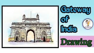 Easy Gateway of India Mumbai DrawingHow to Draw Gateway of India Mumbaigatewayofindia [upl. by Brubaker]