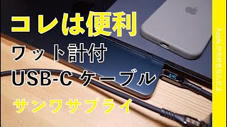 【映像8Kも対応】ワット計付のUSBCケーブルが便利！サンワサプライの新製品・iPhoneiPadMacBookに [upl. by Auhsuj48]