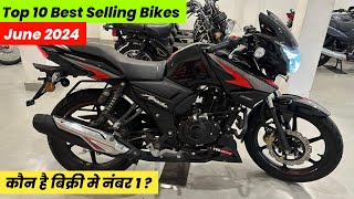 Top 10 Best Selling Bikes in June 2024 🔥 Best Bike to buy 2024  कौन है बिक्री मे नंबर 1 बाइक 🤔 [upl. by Freud]