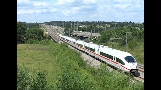 ICE and Thalys highspeed trains in Belgium at 225300kmh [upl. by Ketchum]