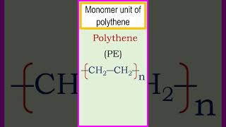 Monomer unit of polythene or polyethylene chemistry [upl. by Netsirt]