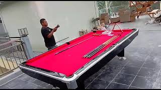 Toko Meja Billiard 9 feet Villa warna merah [upl. by Alvinia]