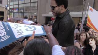 Lenny Kravitz signs autographs  at the today show [upl. by Siuoleoj]