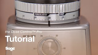 the Dose Control™ Pro  How to use the Dose Control Grinding Functions  Sage Appliances UK [upl. by Estey748]