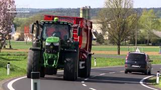 Cab View  John Deere 6215R  Silage 2019 GoldenBull [upl. by Assiralc]